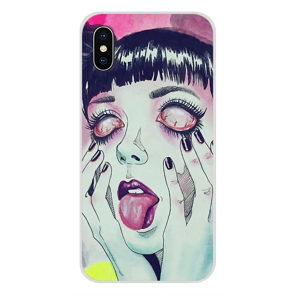 Милые девушки аниме для Apple iPhone X XR XS MAX 4 4S 5 5S 5C SE 6 6S 7 8 Plus ipod touch Аксессуары чехлы