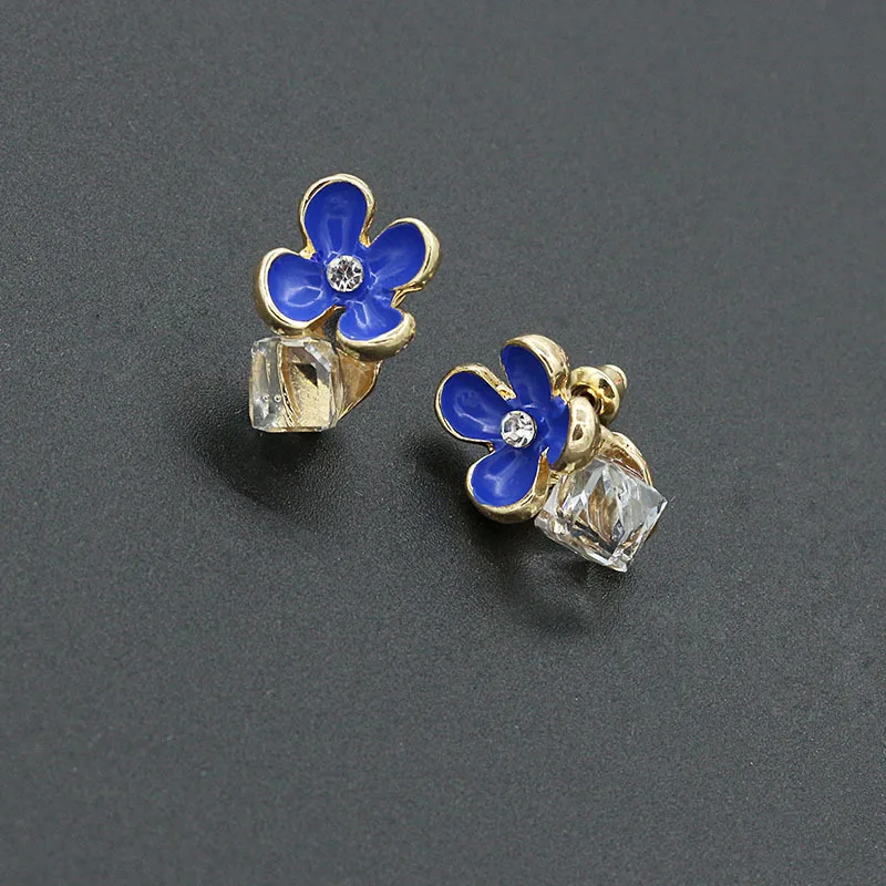 Красивые серьги с цветами и красными розами Женские винтажные растительным