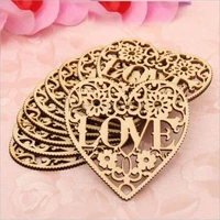 50 free shipping love wooden hearts wooden decoration pieces