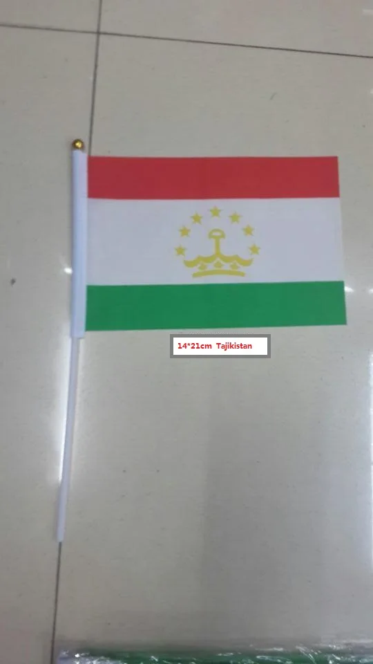 5 шт./лот Tajikistan баннер Бесплатная доставка ручной развевающийся флаг