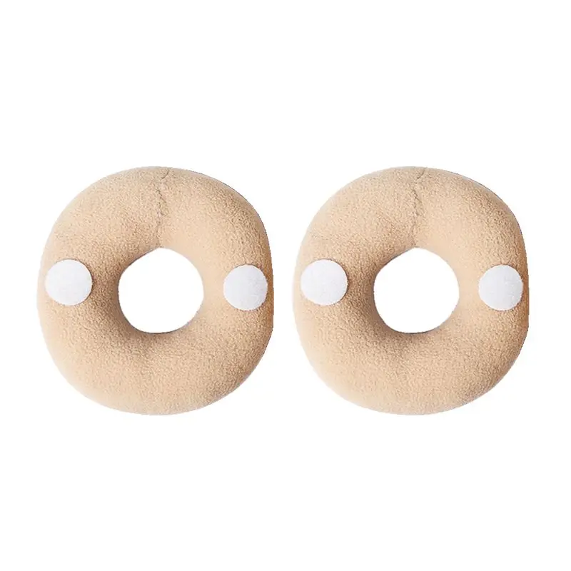 Beige 2pc Newborn Photography Props Posing Support Pillow Baby Boy Girl Photo Shoot Studio Round Donut Head Poser Props - Цвет: Beige