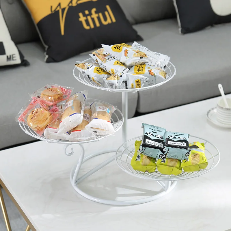 Европейские многослойные фруктовые миски для гостиной 3 слоя конфетные тарелки