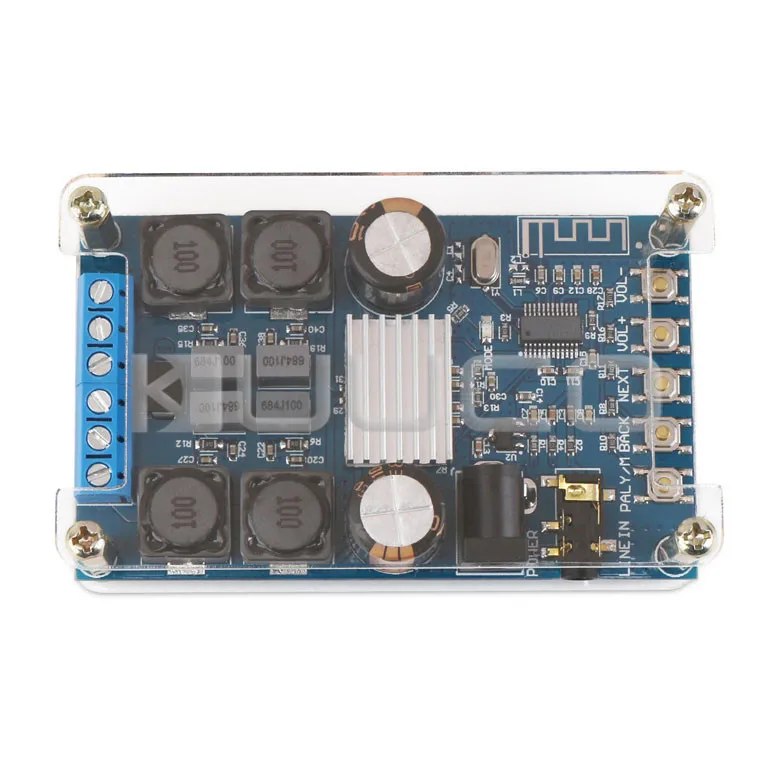 

5 PCS/LOT DC 12V 24V Audio Module 50W*2 Dual Channel Amplifier Board DC 4.5~27V Bluetooth Amplifier with Protective Shell