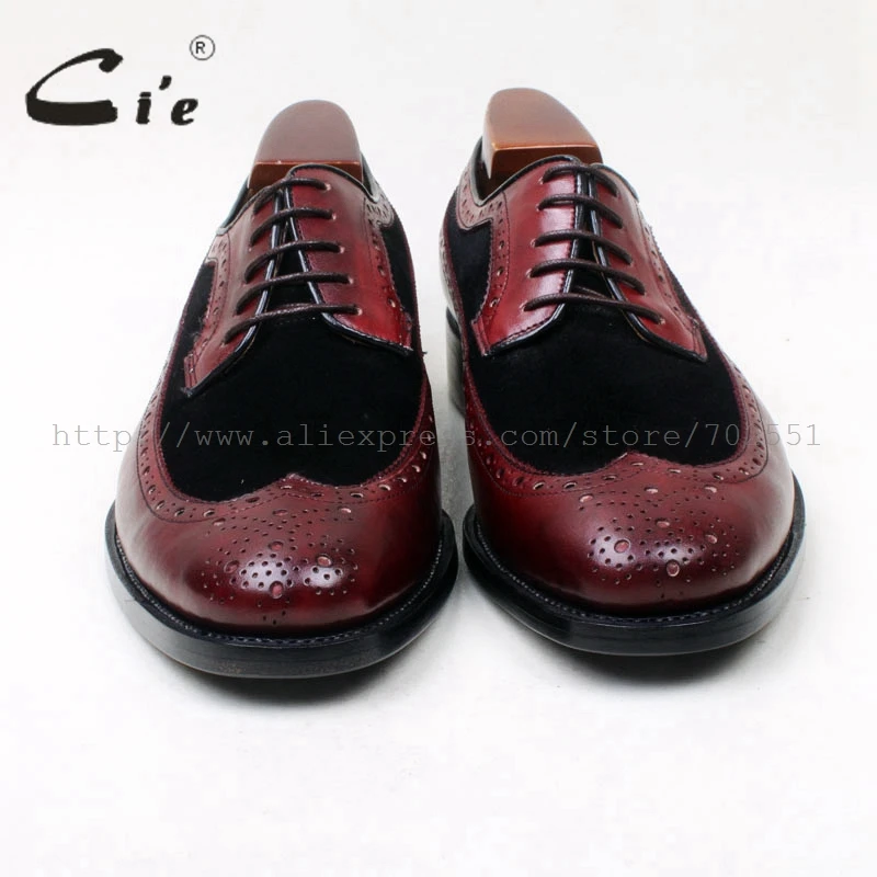 Мужские туфли-броги ручной работы cie коричневые туфли из натуральной телячьей