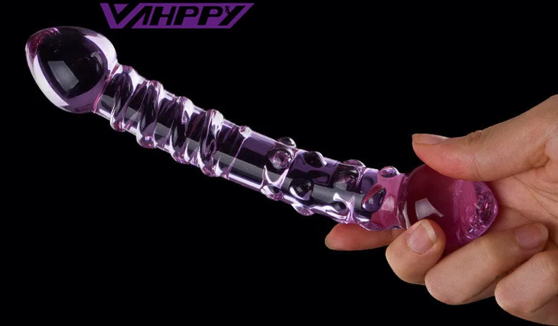 Мастурбатор VaHppy Лавандовый 18x3 см мужской стеклянный фаллоимитатор мастурбация