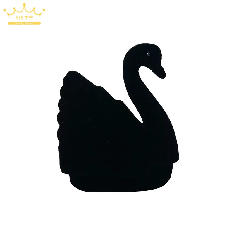 1 шт. креативная уникальная коробка для колец в форме лебедя хранения ювелирных