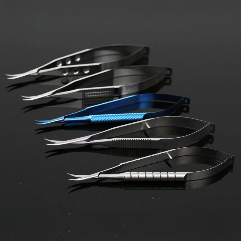 Fine stainless steel Ophthalmic Instrument 12.5 cm micro scissor, Straight/ bend head Conjunctiva scissor,Speculums tweezer
