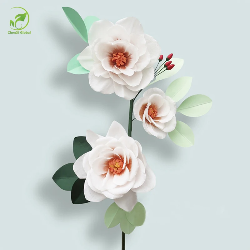 Бумага ручной работы Искусственные цветы розы с листьями DIY книги по искусству