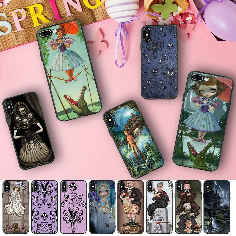 Haunted Mansion Lilian Gracey Soft Silicone Case for iPhone X 5 S 5S XR XS Max 6 6S 7 8 Plus Cover Phone Fundas Celular | Мобильные