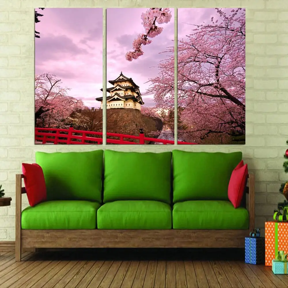 

Drop shipping 3 Panel printed painting Flower painting Wall Art Picture Home Decoration Living Room Modern painting LS578