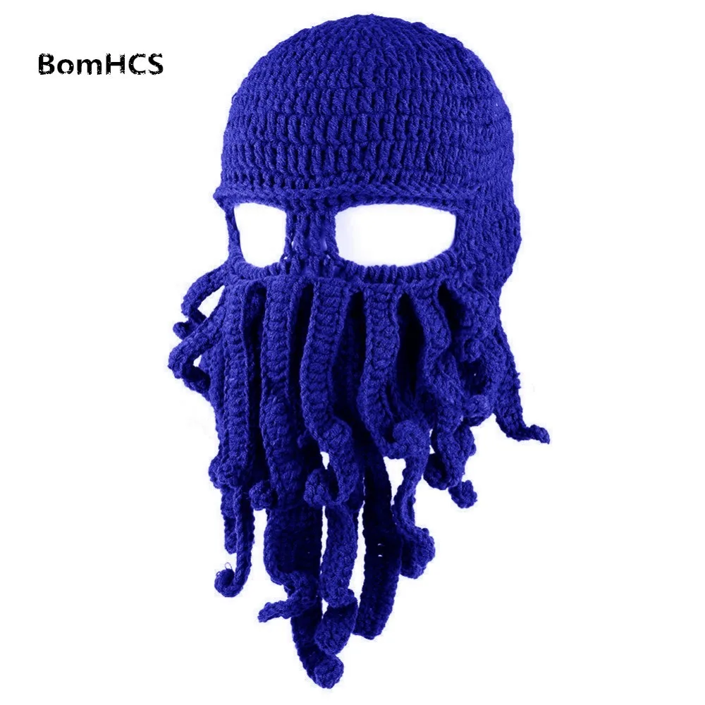 BomHCS Wholesale 9PCS Funny Series Tentacle Octopus Cthulhu Crochet Beanie Hat Cap Wind Mask