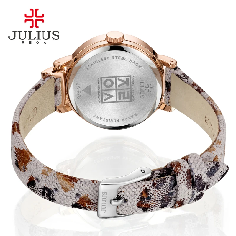 Lady's Women's Watch Japan Quartz Hours Fine Fashion Dress Bracelet Leather Leopard Panther Print Girl Gift Julius No Box | Наручные