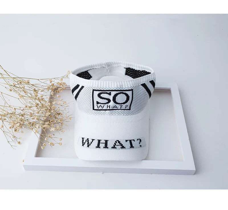 Летние женские вязаные шапки с козырьком от солнца Пляжная шапка надписью SO WHAT