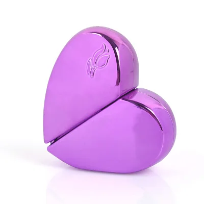 purple 25 мл в форме сердца парфюмерный флакон с распылителем пустая бутылка для хранения для сумки или путешествий многоразовый аромат для хранения в ванной комнате - Цвет: purple