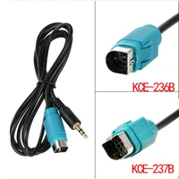 3 5mm aux cable connection line audio adapter for alpine kce 236b kce 237b for mp3 ipod iphone 5 6s 6 plus smart phone