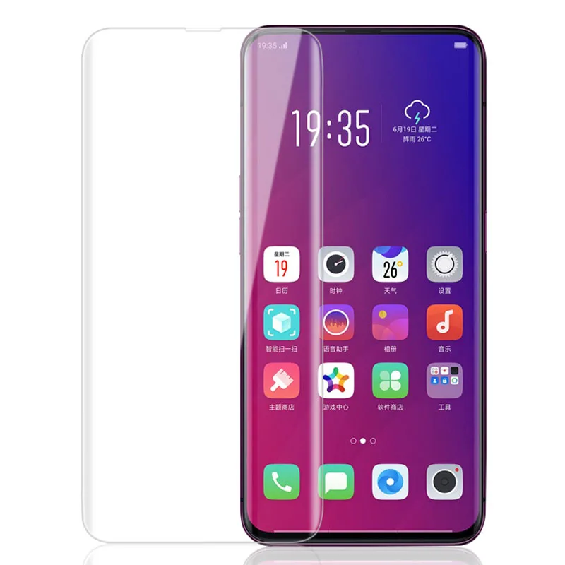 9H 3D Tempered Glass LCD For OPPO Find X Curved Full screen protectors Film guard cover 6.4&quot Protective film | Мобильные