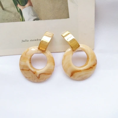 ivory stud Сладкая коричневая серая слоновая кость, резина элегантные серьги - Окраска металла: ivory stud