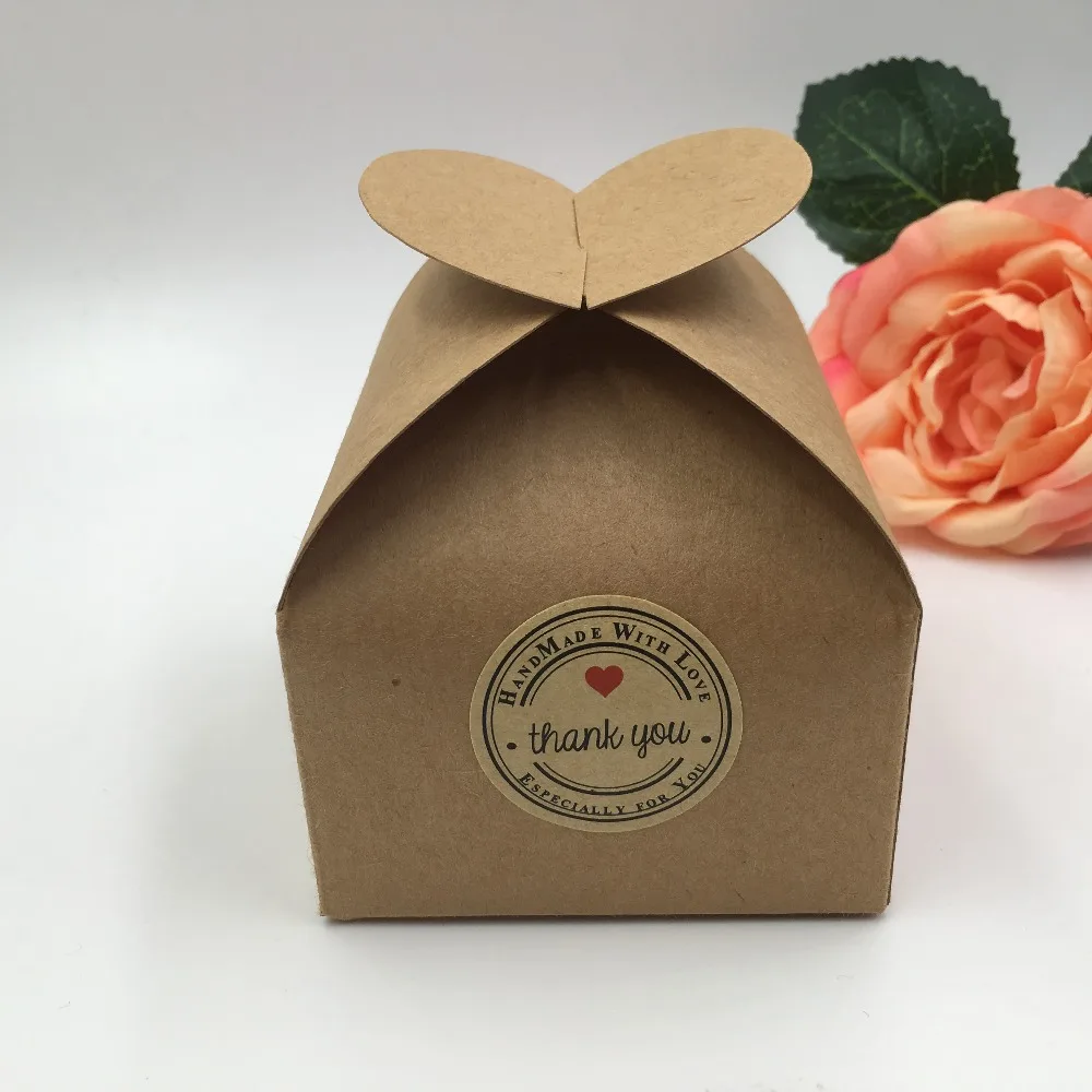 

50pcs/lot 2017 New DIY Kraft Paper Box Gift Box For Wedding Favors Birthday Party Candy Cookies Christmas party gift ideas Box