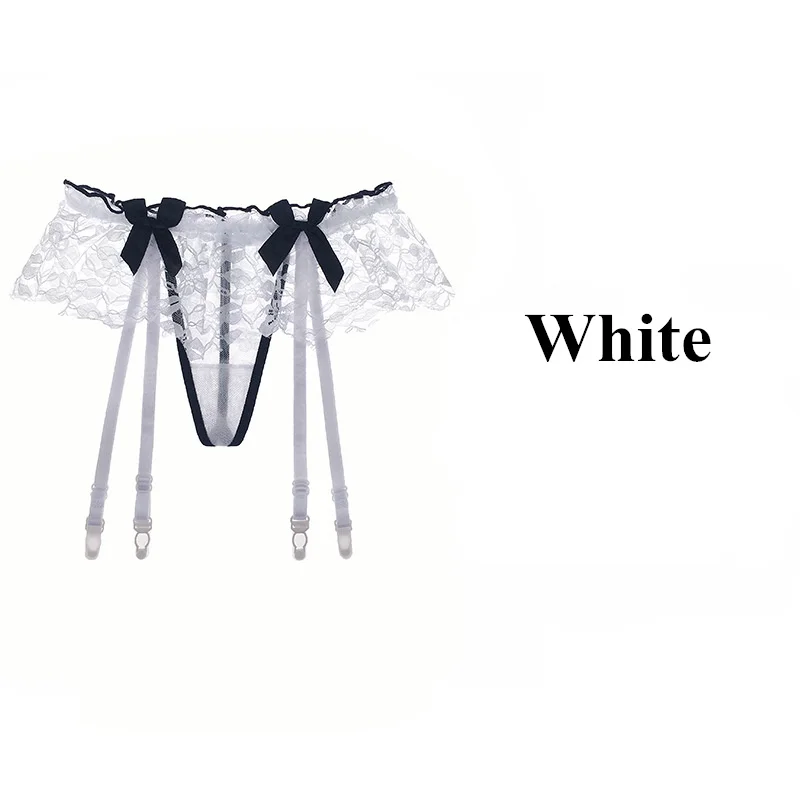 Style 3 White Garter Сексуальное нижнее белье, кружевные сексуальные чулки, набор, горячее женское нижнее белье, женские нейлоновые чулки до бедра, подвязки, колготки на подтяжках, пояс - Цвет: Style 3 White Garter