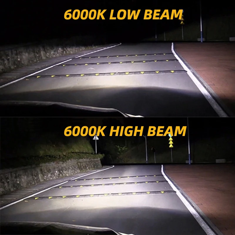 DAWNKNIGHT 2PCS H7 Led Headlight H4 H1 H3 H8 H11 9005/HB3 9006/HB4 H27 880 9012 C6 Led Turbo Fan Cooling Car Led Light 12V 6000K