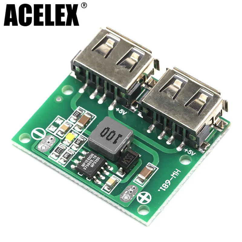 10 шт. 12V24Vto5V DC-DC понижающее зарядное устройство Модуль питания Двойной выход USB