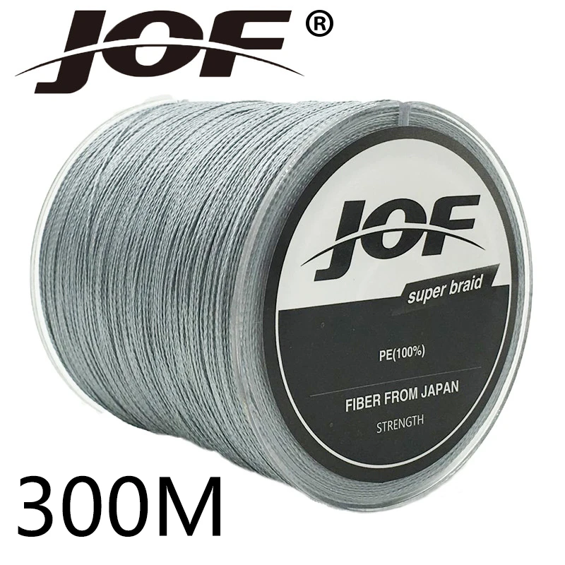 Jof 4 плетенка для рыбалки 300 м рыбалка кос линия Комплексная леска супер сильным