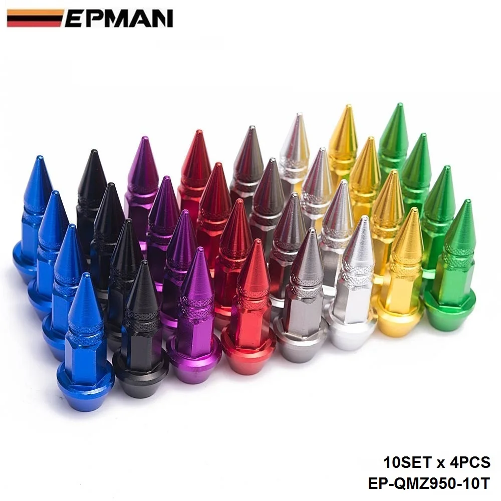 

10SET Car Auto Bike Spike Shape Tire Dust-proof Wheel Stem Aluminum Valve Cap EP-QMZ950-10T