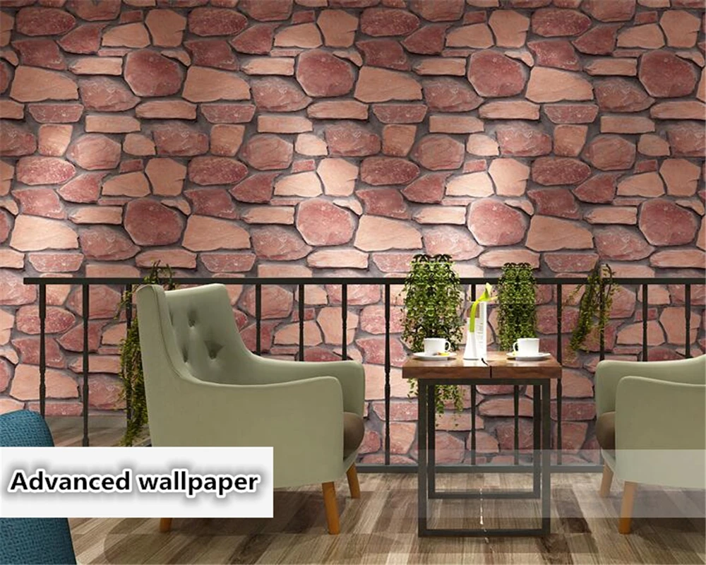 

beibehang Fashion 3D brick pattern papel de parede papier peint 3d wallpaper culture living room antique brick fashion wallpaper