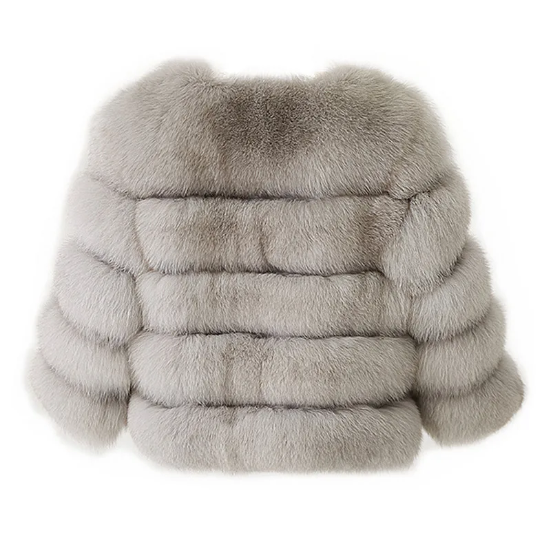 2018 Women Warm Real Fox Fur Coat Short Model Winter Jacket Outerwear Plus Size Natural Arctic Coats For | Женская одежда