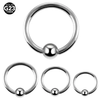 10pcslot g23 titanium captive bead ring piercings nose rings gauges septum clickers body jewelry