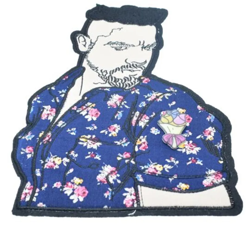 Вышивка патч дело с этим значком розы мальчик Байкер заплатка для одежды 3d
