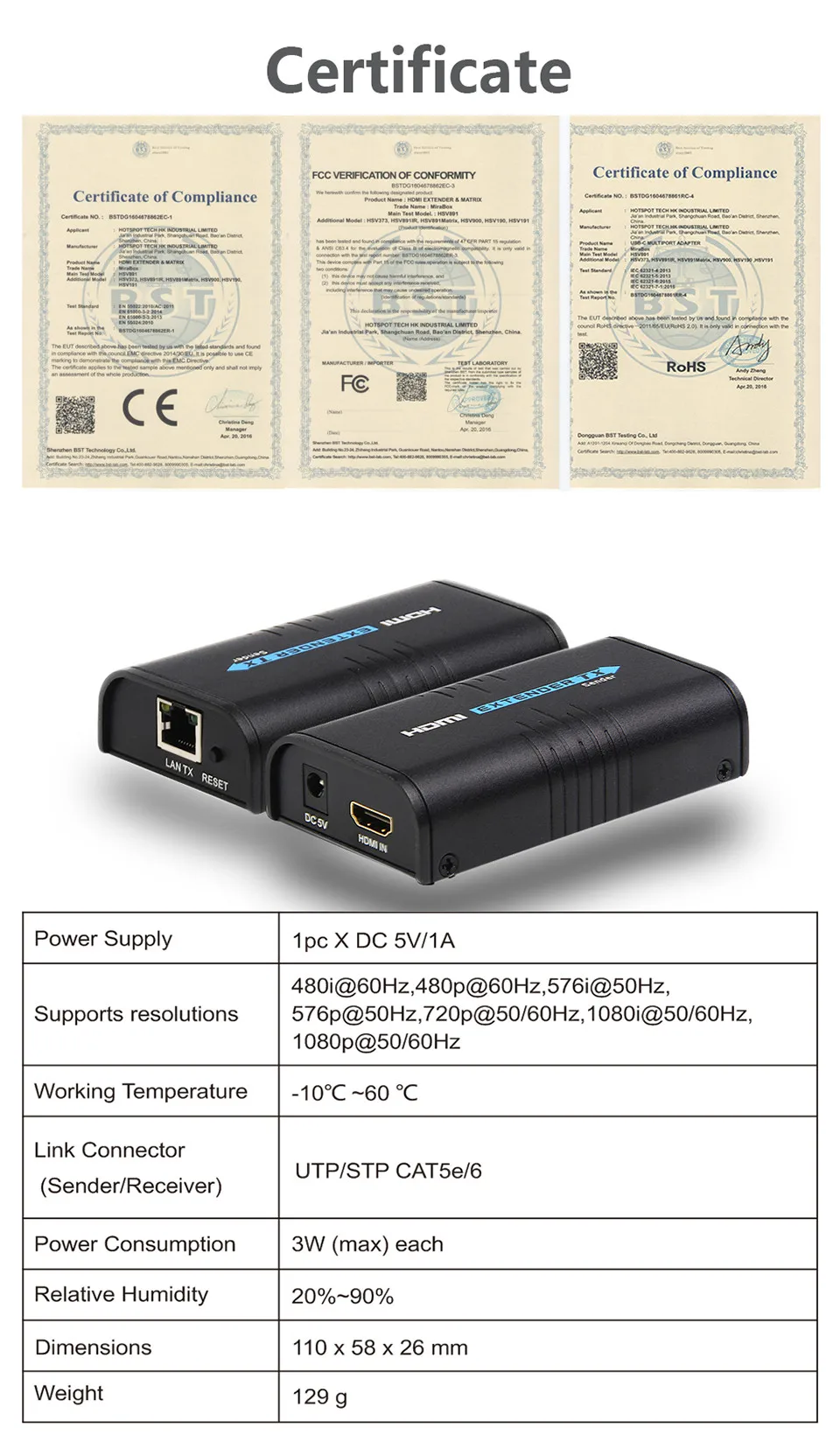 MiraBox HDMI удлинитель передатчик и приемник по IP TCP UTP как HDMI сплиттер без задержки без потерь 1080P HDMI cat5 удлинитель