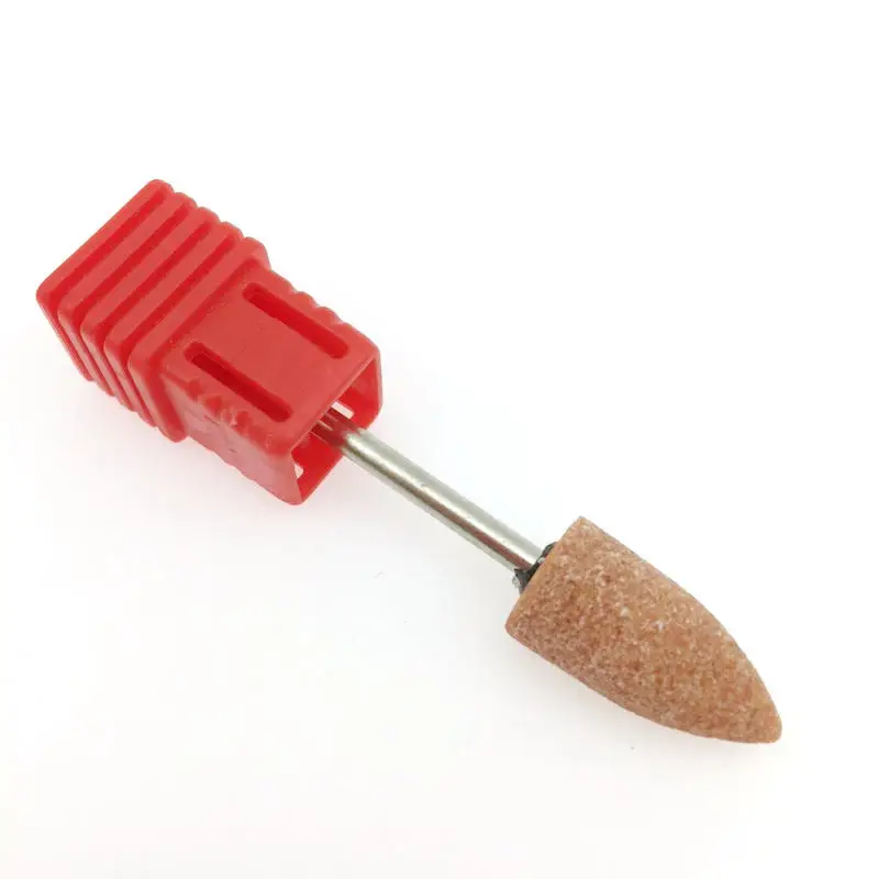 Brown-1pc 4 шт./компл. керамический камень ногтей сверло Фрезерный резак чистый Маникюр для электрического ногтей дрель инструмент салонные аксессуары - Цвет: Brown-1pc