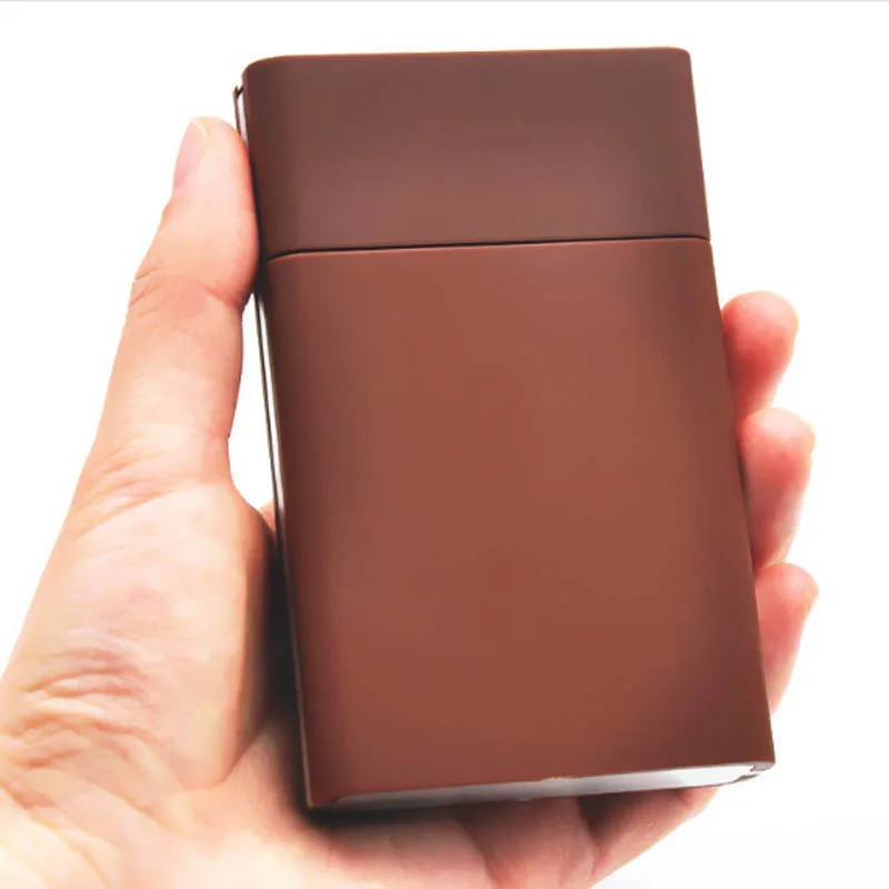brown Чехол для сигарет 20 шт 100 мм - Color: brown