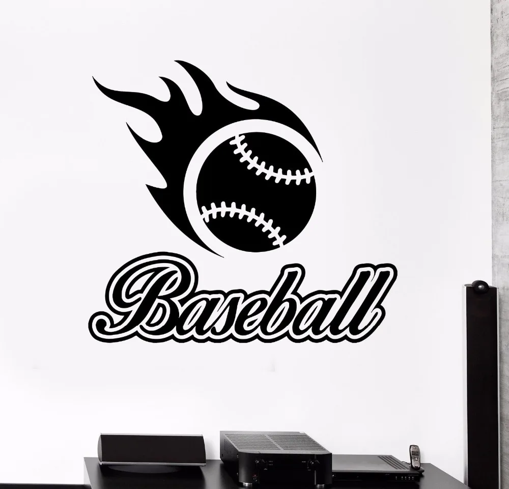

Baseball Word Sports Room Decoration Vinyl Art Removable Poster Mural Sports Ball Wall Sticker Decor Decals Ornament LX219