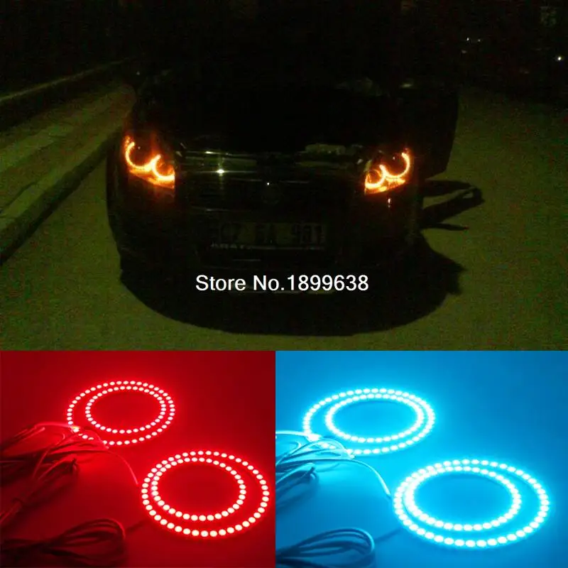 Для Fiat Linea RGB светодиодный Фар halo глаза ангела комплект Тюнинг автомобилей
