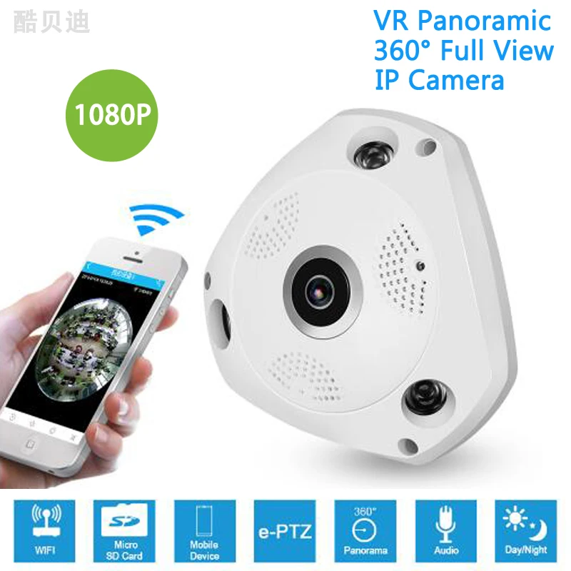 Панорамная камера видеонаблюдения HD 1080P Wi Fi 360 градусов e PTZ рыбий глаз IP 3.0MP с