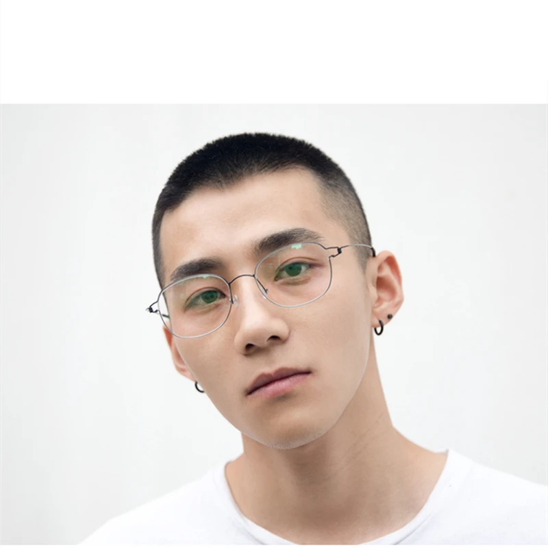 Ручная работа суперлегкие ретро очки титановые оптические по рецепту оправа для