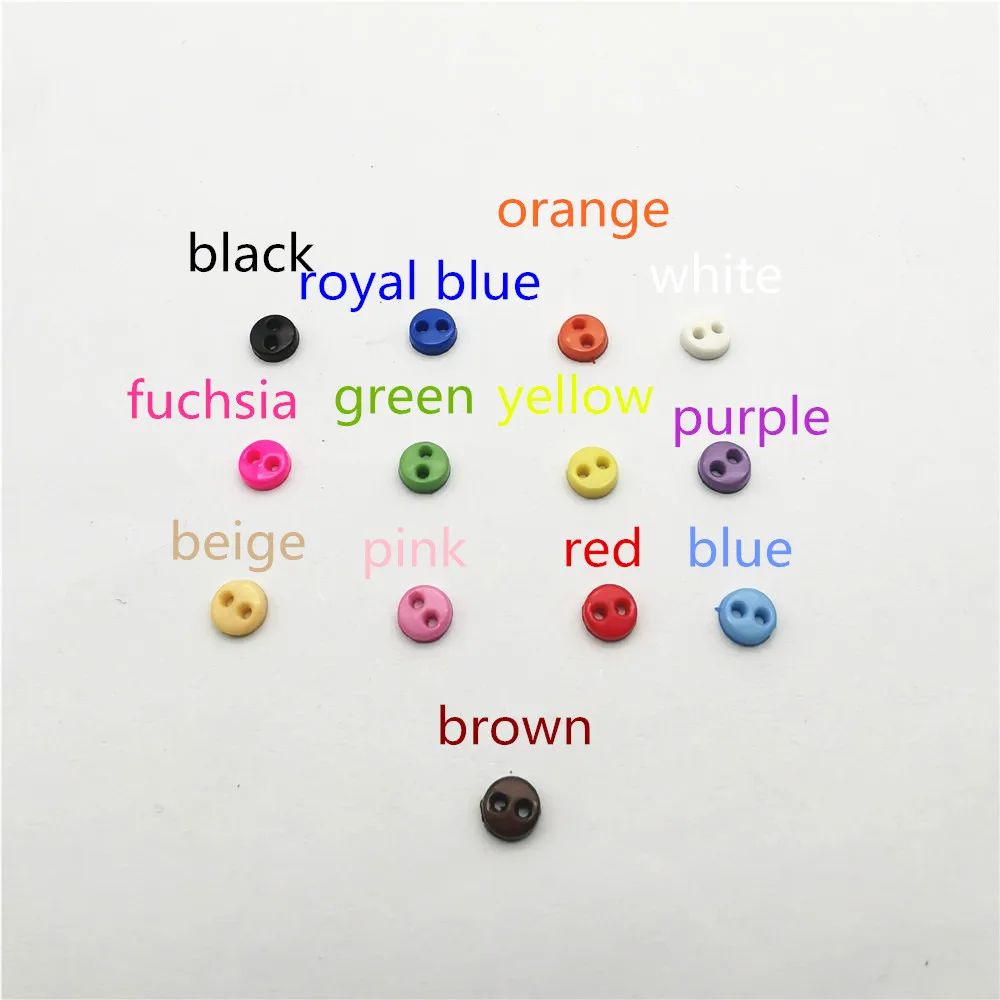 

1000pcs 4mm Mini Round Tiny Buttons Plastic Sewing Doll Clothes Button Embellishments Scrapbook Cardmaking