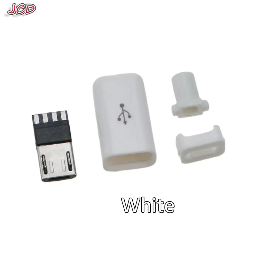 JCD Новый 20 шт./лот USB штекер 5 контактный DIY микро разъем пластиковый корпус