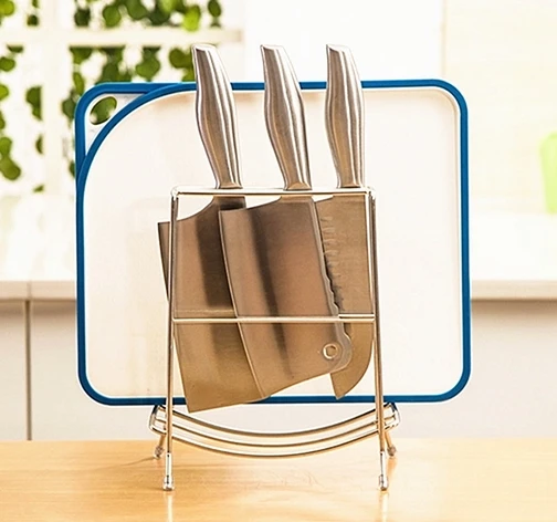 Держатель для ножей из нержавеющей стали простой держатель разделочной доски