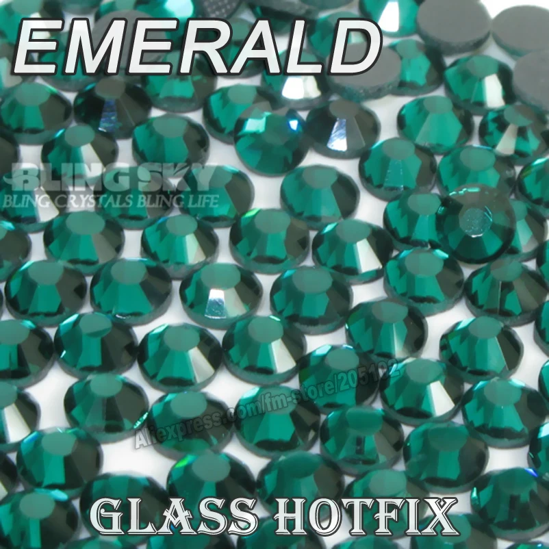 Изумруд Большая упаковка горячей фиксации Стразы SS6 SS10 SS16 SS20 SS30 DMC плоские задние