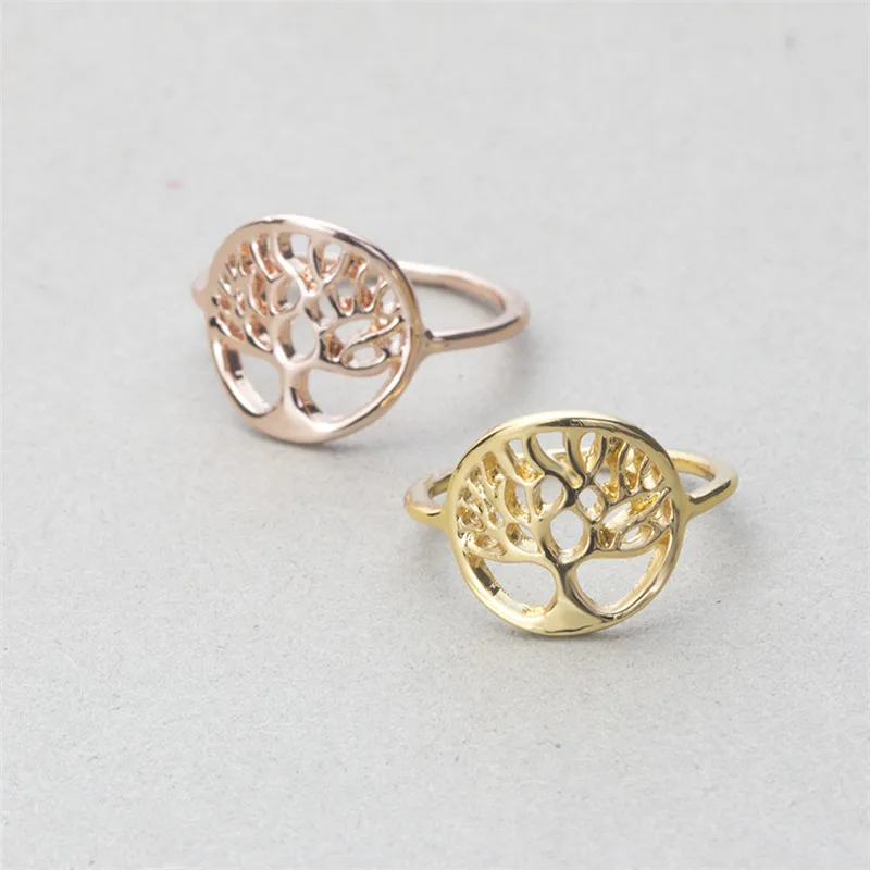 Классическое круглое кольцо в форме дерева мудрости классические аксессуары