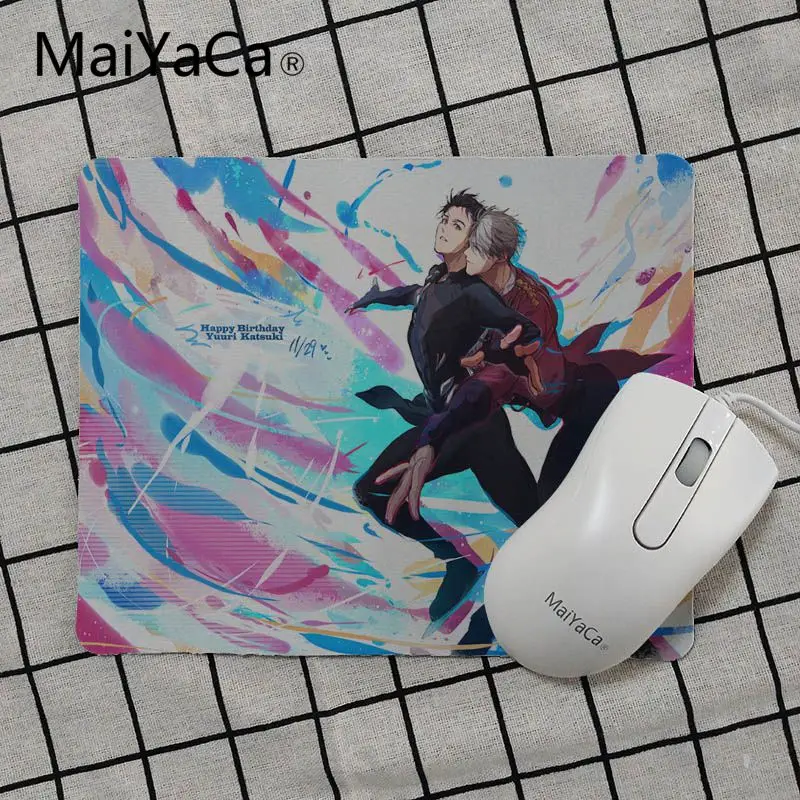 MaiYaCa Yuri on Ice Резиновая мышь в стиле аниме прочный Настольный коврик для мыши