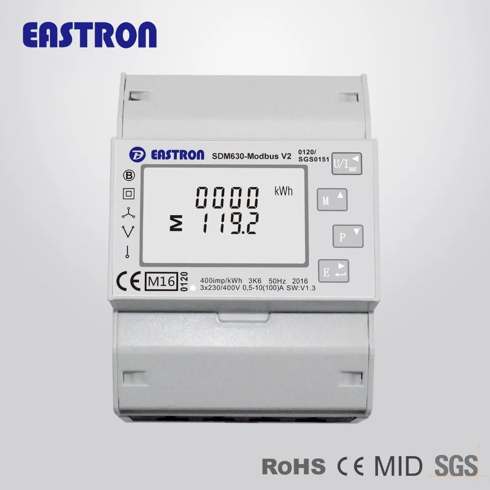 SDM630Modbus V2 многофункциональный анализатор мощности 1p2w 3p3w 3p4w Modbus/Pulse выход RS485