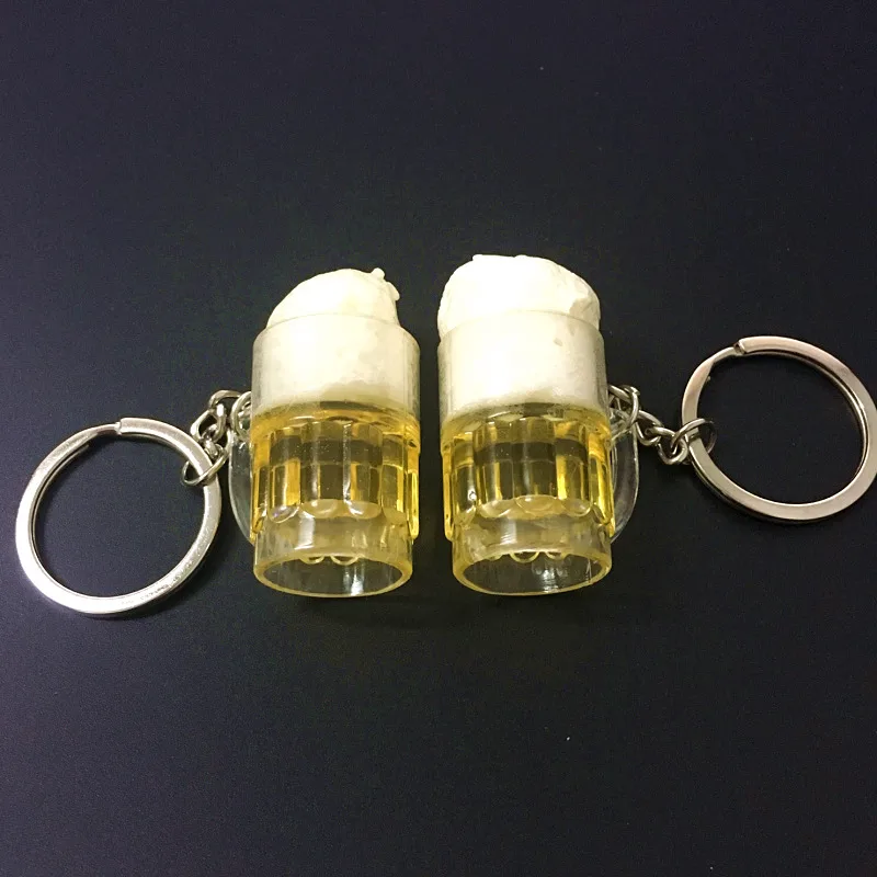 Новый дизайн 3D DIY пивной брелок чашка напиток фигурный смоляный стеклянный