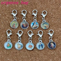 mixed catholic church medals saints cross beads charms bead with lobster clasp fit charm bracelet diy jewelry 10x26 8mm a 373b