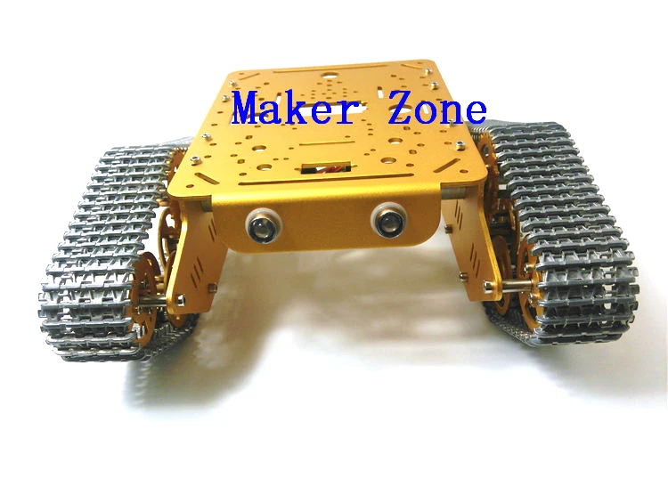 T300 -MT Golden Aluminum alloy smart tank car chassis/experiment platform with servos controller robot arm install interface | Игрушки и