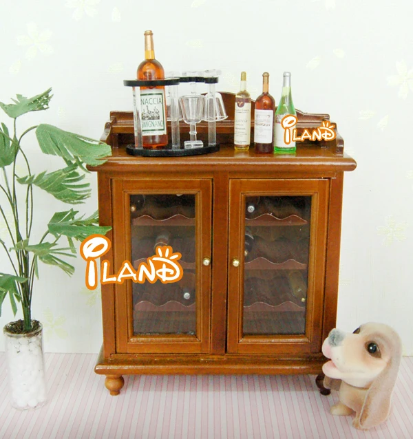 

Dollhouse Miniature Champagne Rack And Wine Include 4 Cups FE015