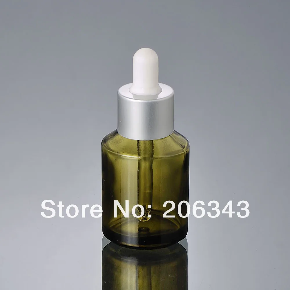 30 мл зеленая стеклянная бутылка с золотом/матовым серебром/блестящим